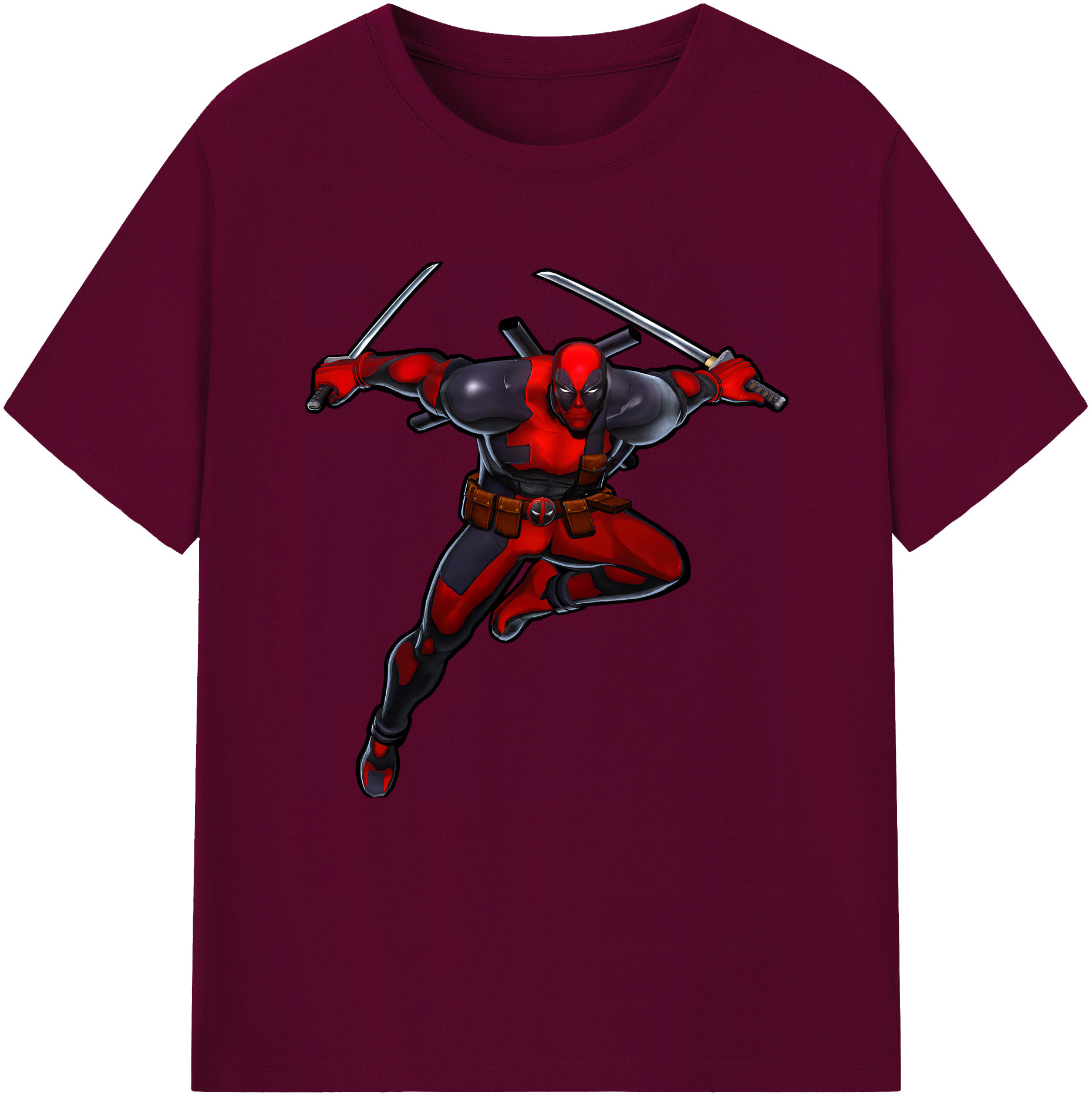 （画像用） Deadpool デッドプール レディースカジュアルプリントTシャツ（綿100％）